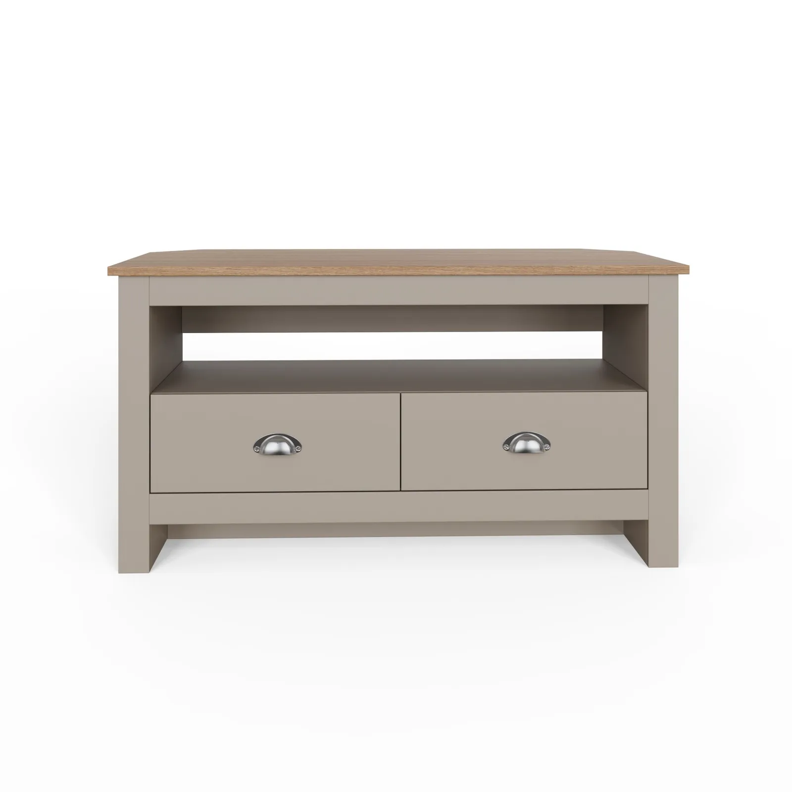 GFW Lancaster Corner TV Unit in Grey 5