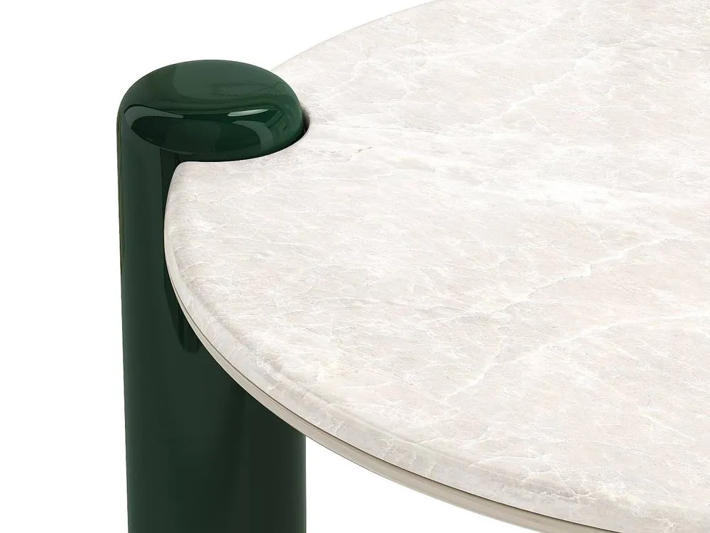 Vente-unique Marble & MDF Coffee Table - Beige & Green - NARODI in White 6