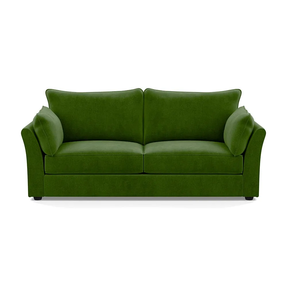 Heal's Tailor 4 Seater Sofa Smart Luxe Velvet Grass Black Feet 1