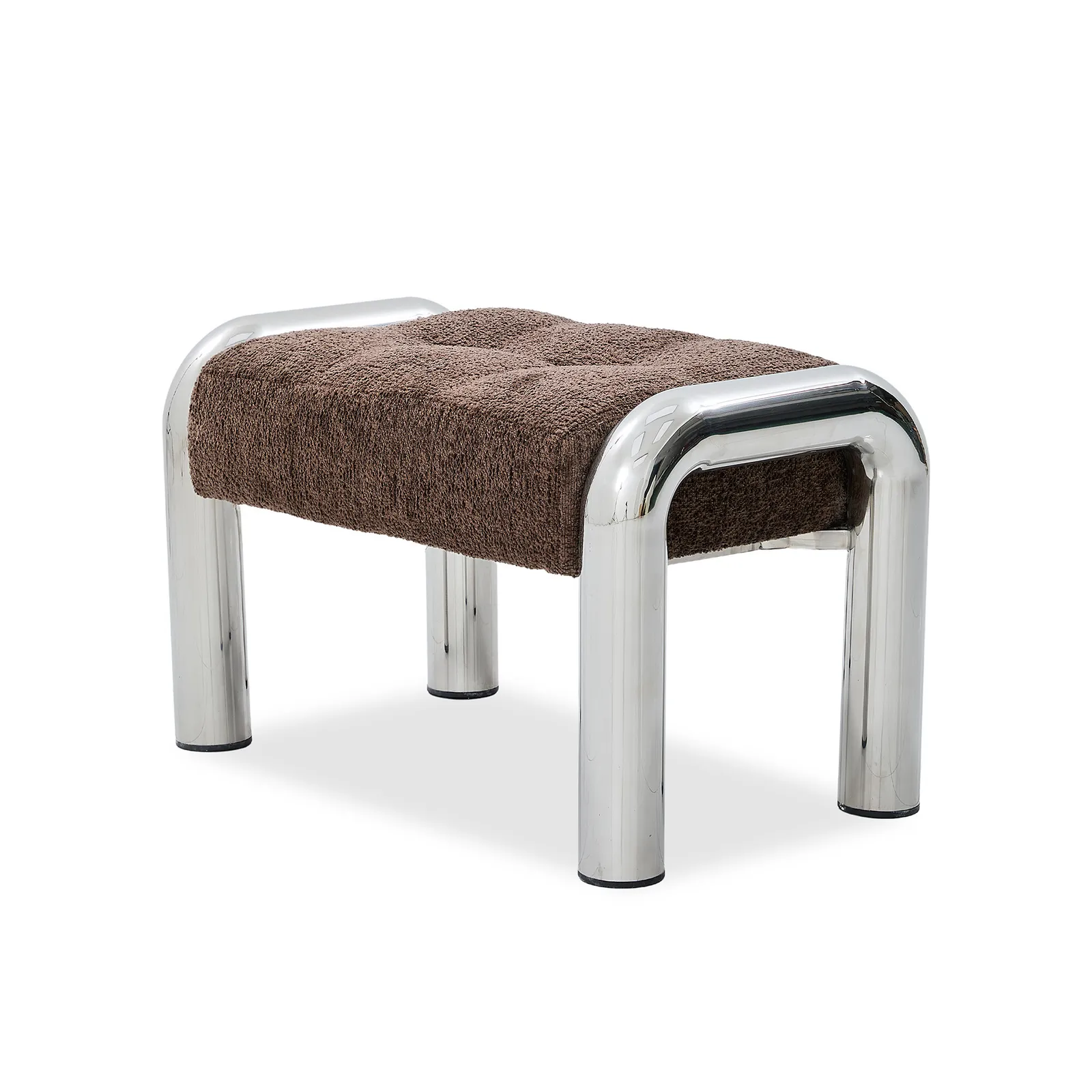 Travolta Stool 70X42X43Cm, Brown Fabric | Barker & Stonehouse 6