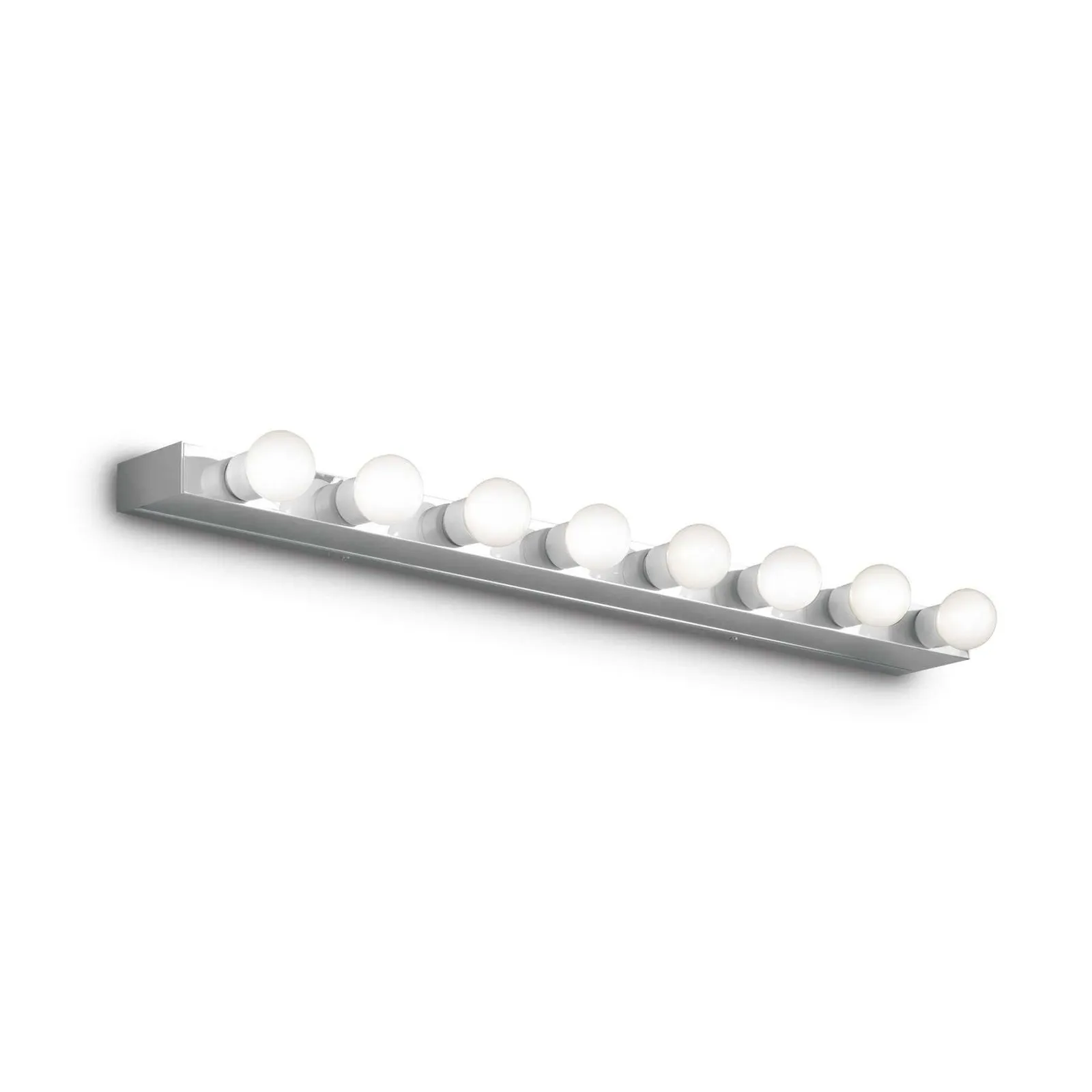 Netlighting Prive' 8 Light Indoor Large Over Mirror Wall Light Chrome E14 in Grey