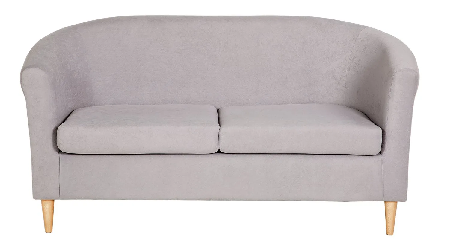 Argos Home 2 Seater Fabric Tub Sofa - Light Grey