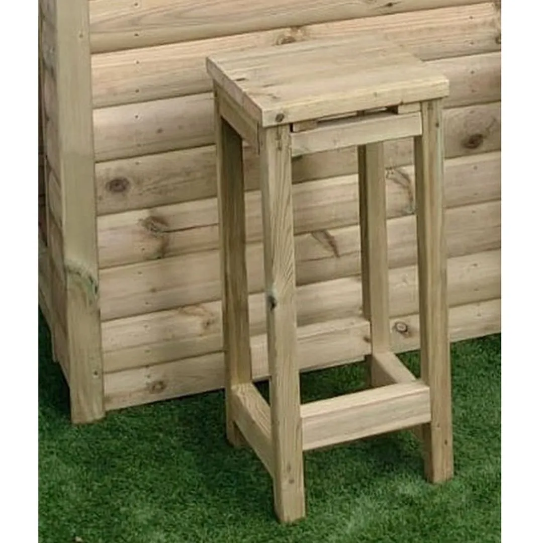 Churnet Valley Garden Furniture Ltd Garden Bar Stool - Timber - L38 x W36.5 x H80 cm in Brown 2
