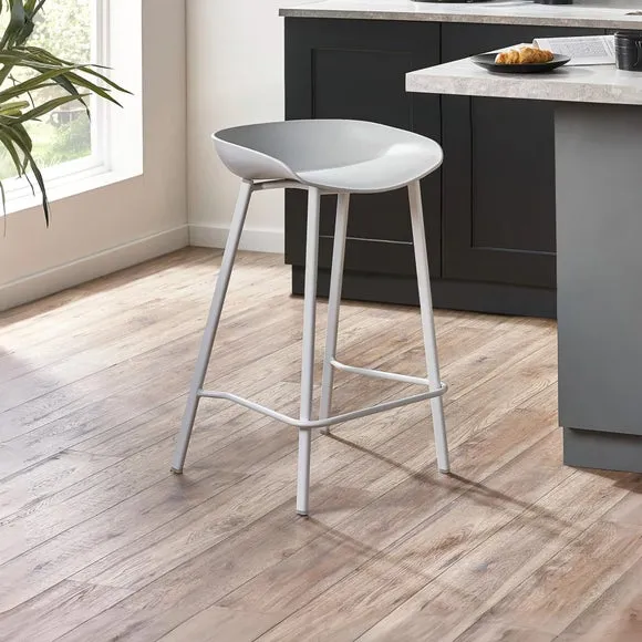 Renzo Set Of 2 Bar Stools, Metal
