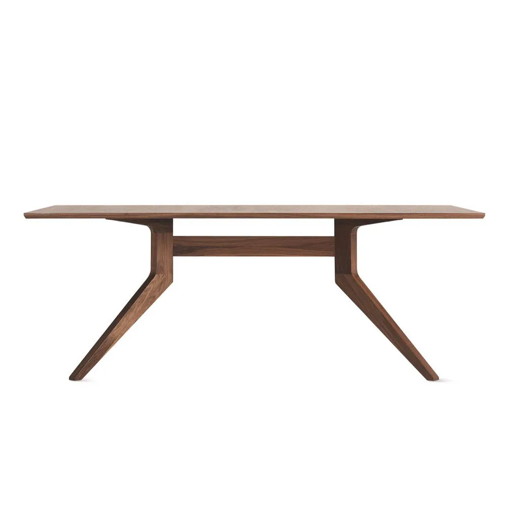 Case Cross Fixed Dining Table Walnut 3