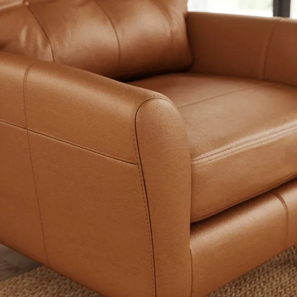 Sven Vintage Leather Snuggle Chair 2