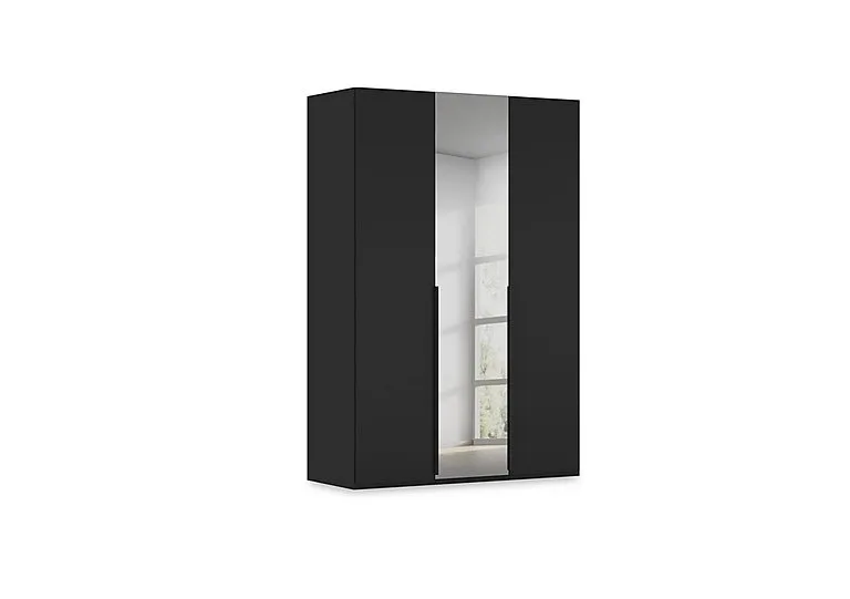 Haven 151cm 3 Door Hinged Wardrobe with 2 Décor Doors and 1 Mirror Door