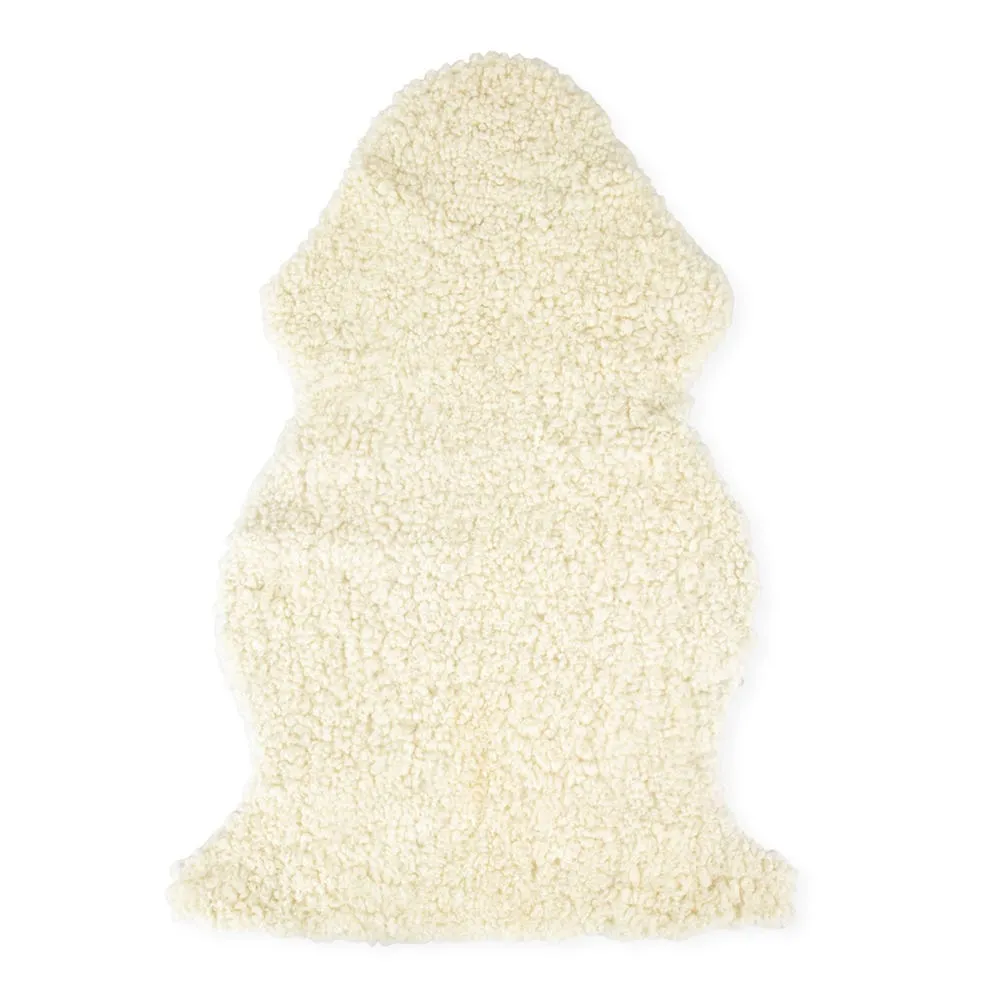 Natures Collection New Zealand Curly Sheepskin Ivory 90 x 60cm 2
