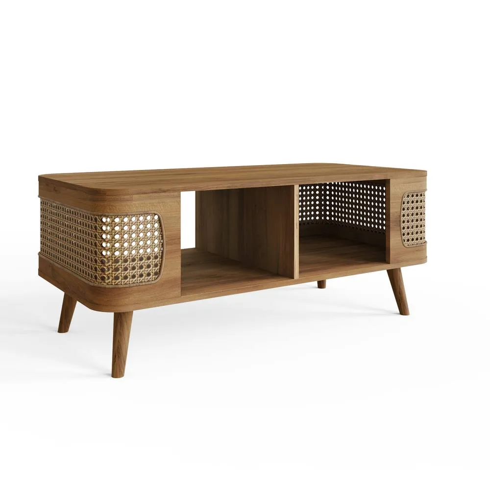 GFW Sorrel Rattan Coffee Table in Brown 3