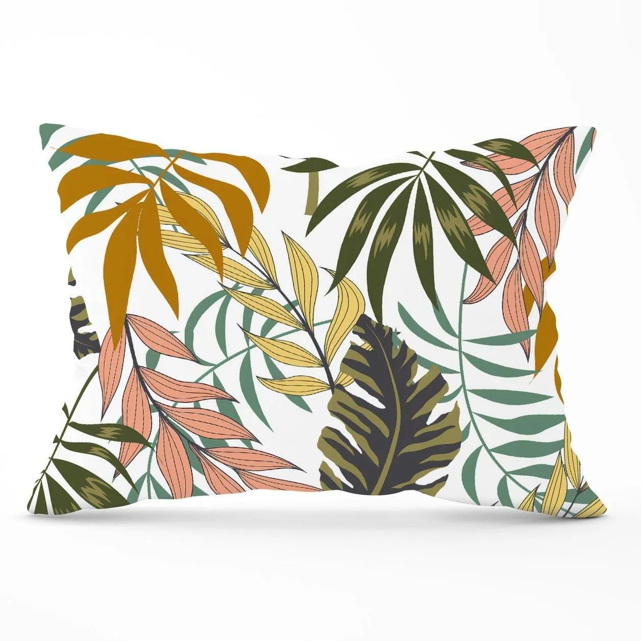 Warren Reed - Designer Tropical Leaves Cushions in Green