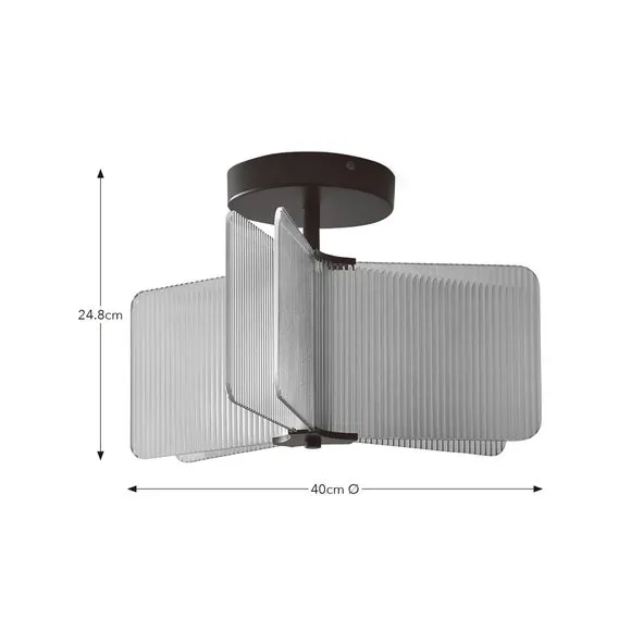 Milan Ribbed LED Ceiling Light 5