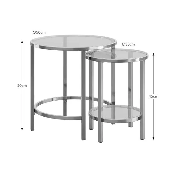 Sofia Glass Nest of Tables 6