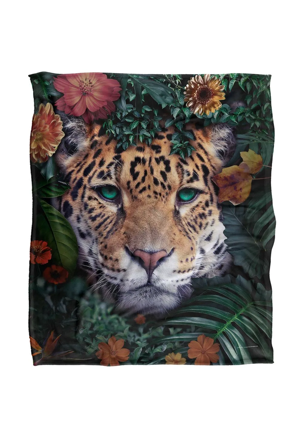 Reinders Tiger Silky Touch Super Soft Throw Blanket 152 X 127 cm in White