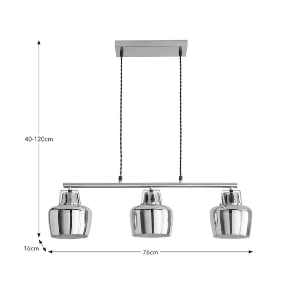 Auburn Modern 3 Light Adjustable Diner Ceiling Light 6