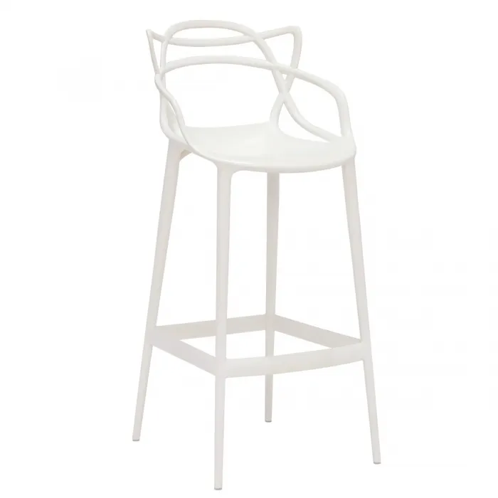 Kartell Masters High Dining Stool Height 75Cm, White Plastic | Barker & Stonehouse 6