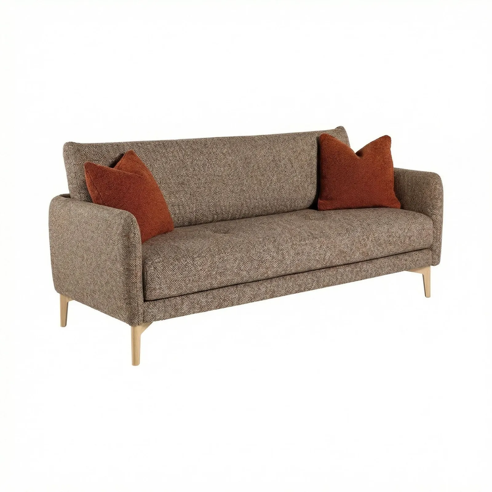 Ercol Aosta Medium Sofa, Brown Fabric | Barker & Stonehouse 2