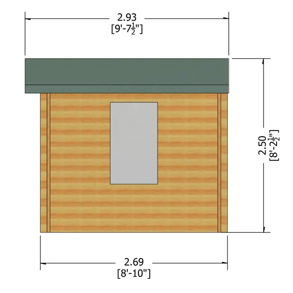 Shires Barnsdale 19 mm Log Cabin 9 x 9 Feet in Light Brown 5