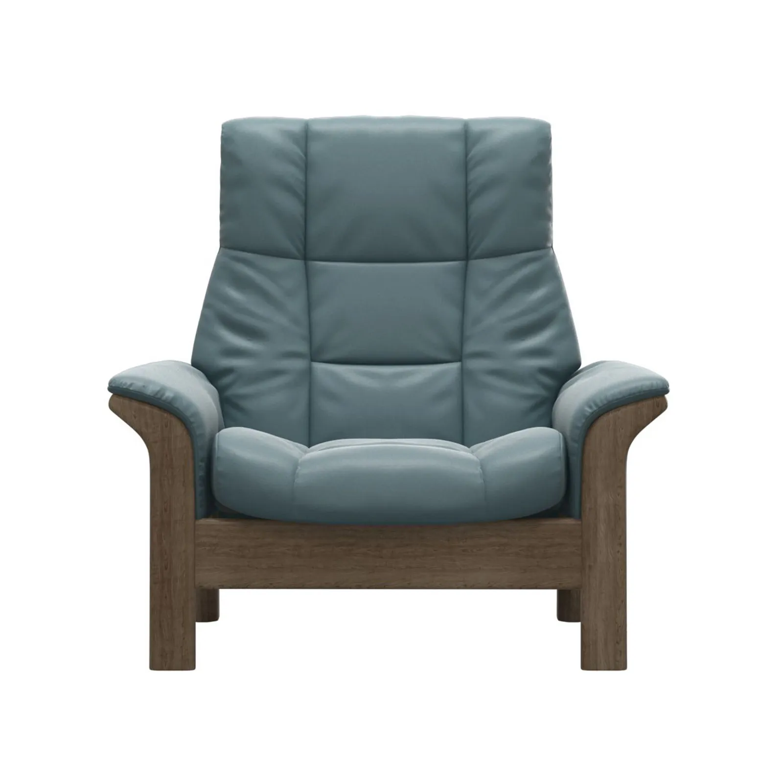 Stressless Buckingham Armchair, Blue Leather | Barker & Stonehouse 2