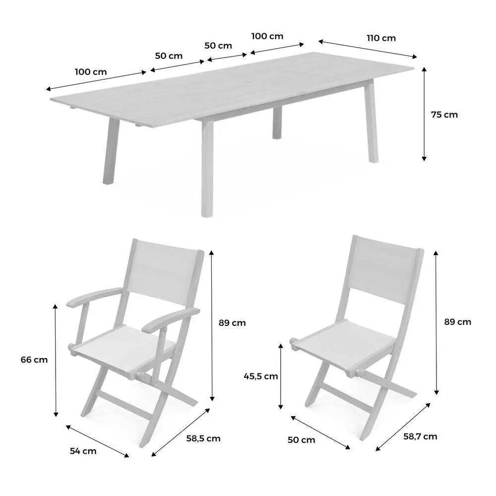 sweeek 10-seater Extendable Wooden Garden Table Set With Chairs in Light Brown 5