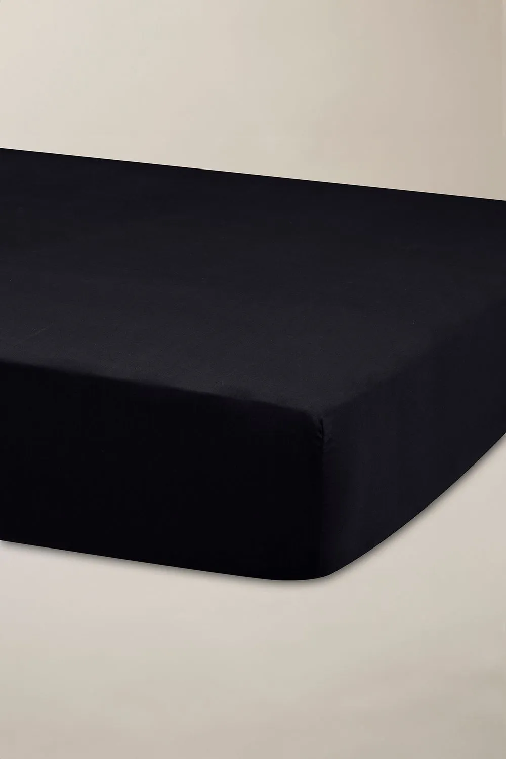 Ted Baker 'TB Plain Dye' Cotton Sateen Fitted Sheet in Black 1