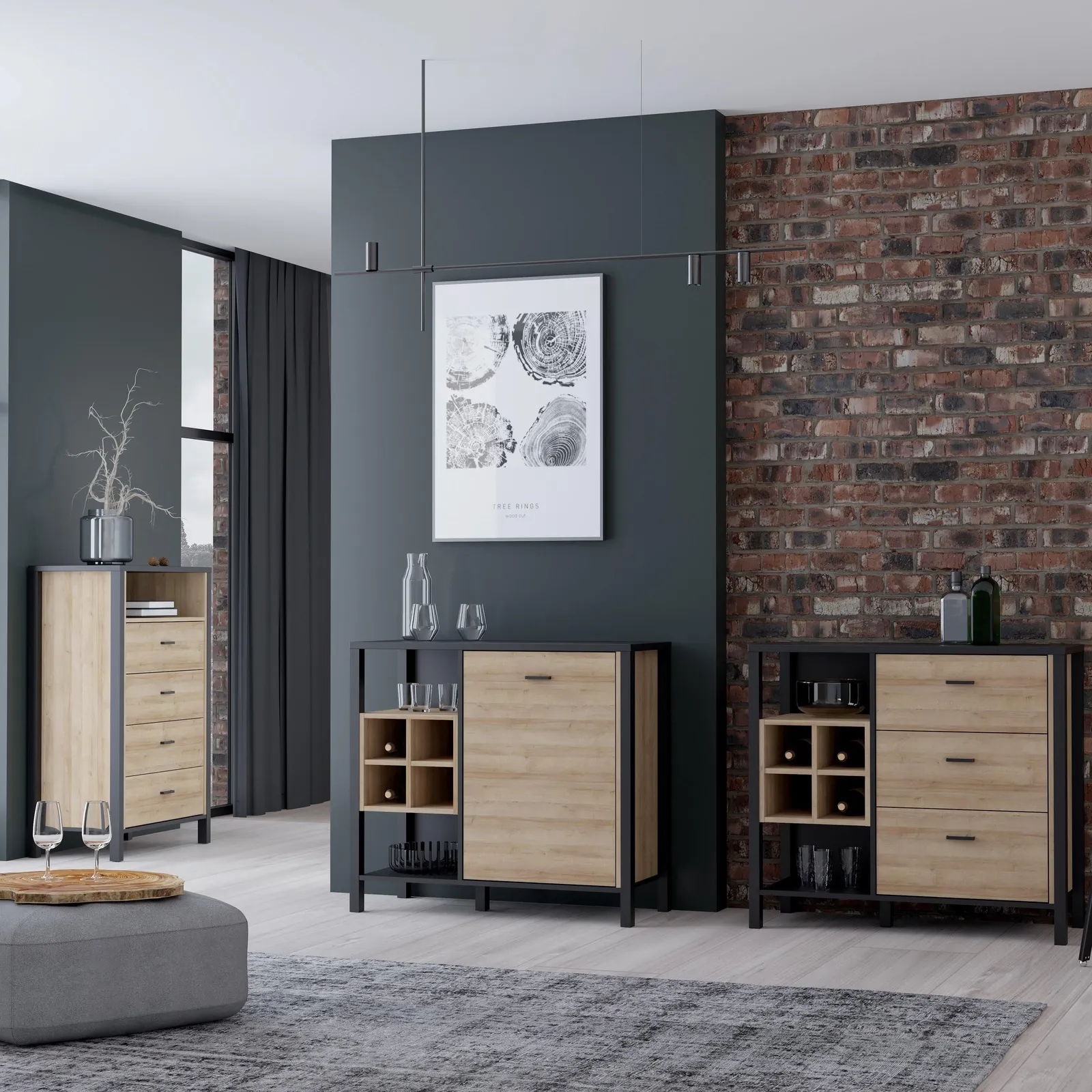 Furniture To Go High Rock Chest of Drawers in Black 6