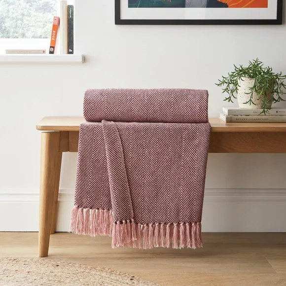 Jenson Herringbone Throw Blanket 1