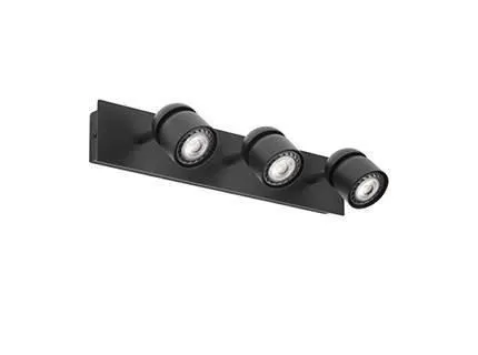 Netlighting Coco Triple Spotlight Wall Lamp Black 3x GU10