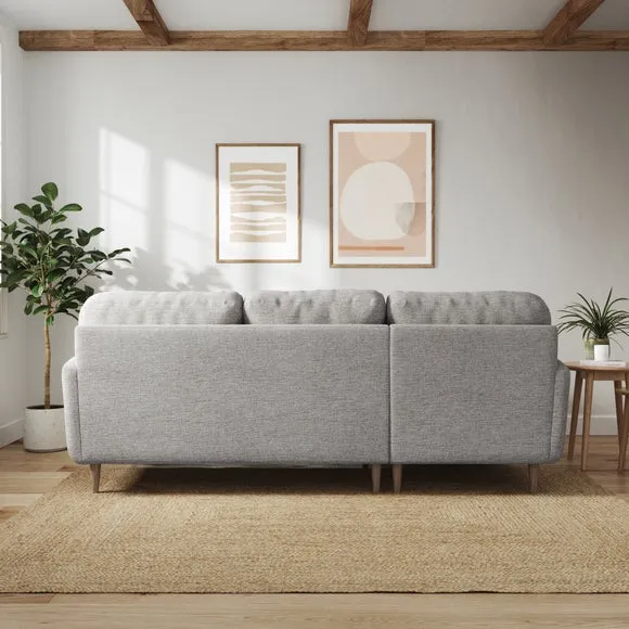 Sven Tonal Weave Large Corner Chaise Sofa 3