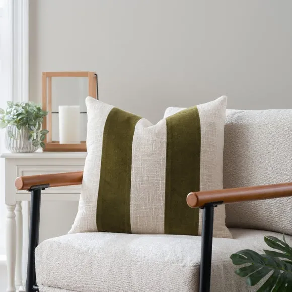 Clara Mixed Stripe Square Cushion