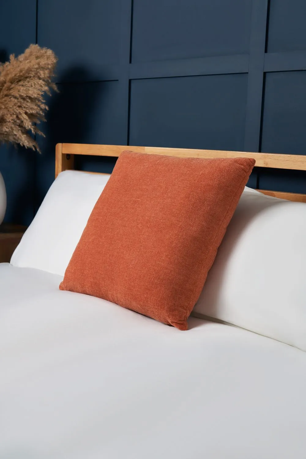 BHS Chenille Cushion in Terracotta 1