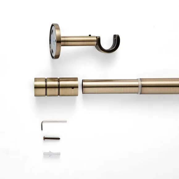 Cylinder Extendable Metal Eyelet Curtain Pole 2