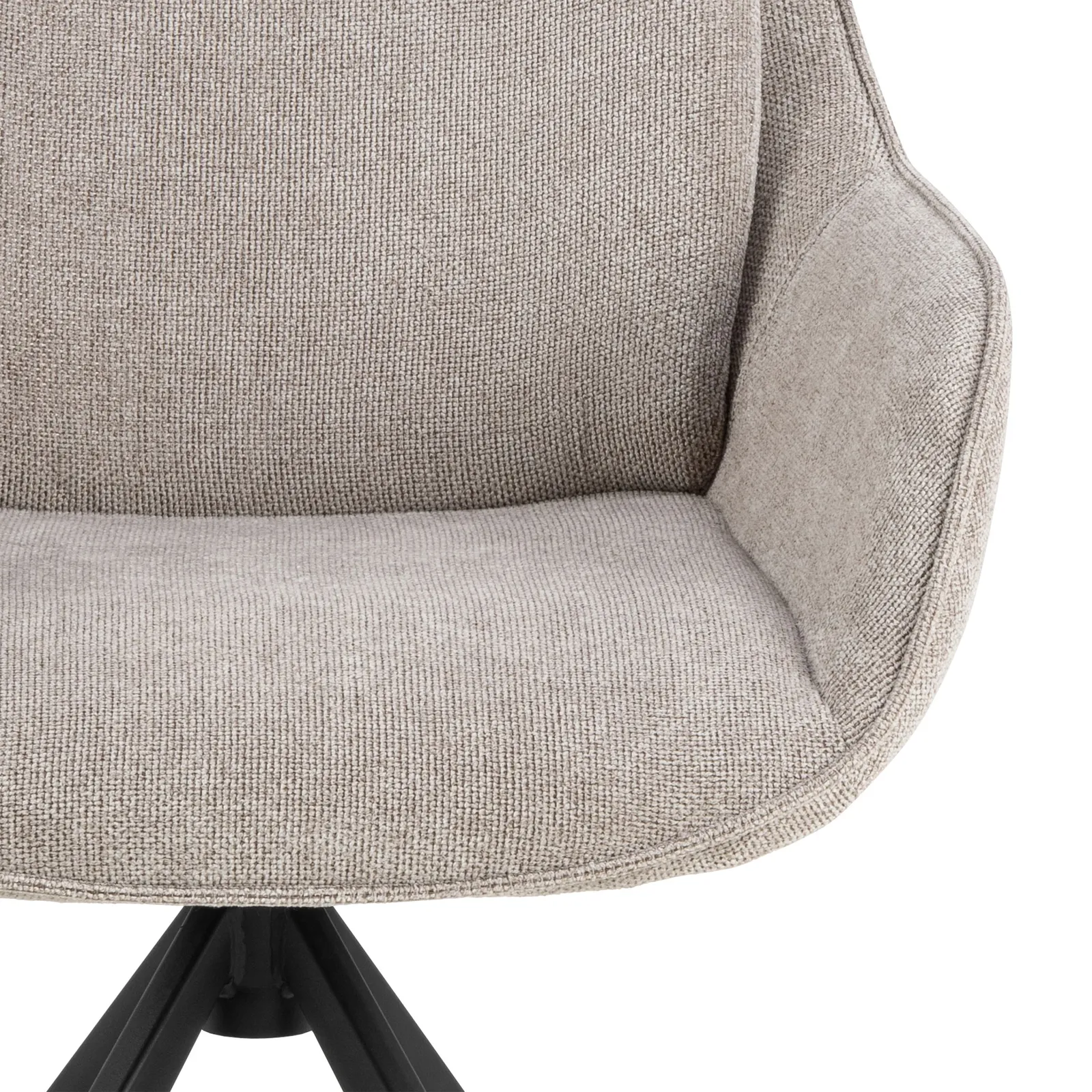 Furniture To Go Carrie Swivel Dining Chair in Sand Set of 2 in Light Grey 5