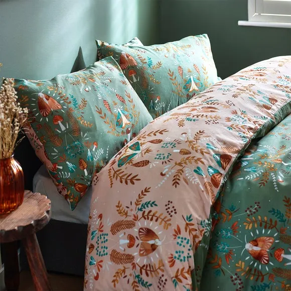 Furn. Luna Wood Duvet Cover and Pillowcase Set 2