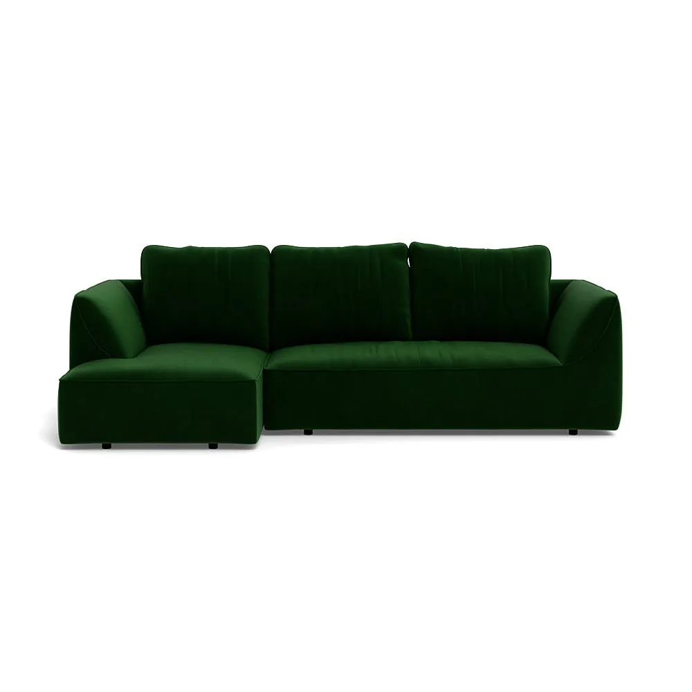 Heal's Morven Left Hand Facing Corner Chaise Sofa Smart Velvet Forest 1