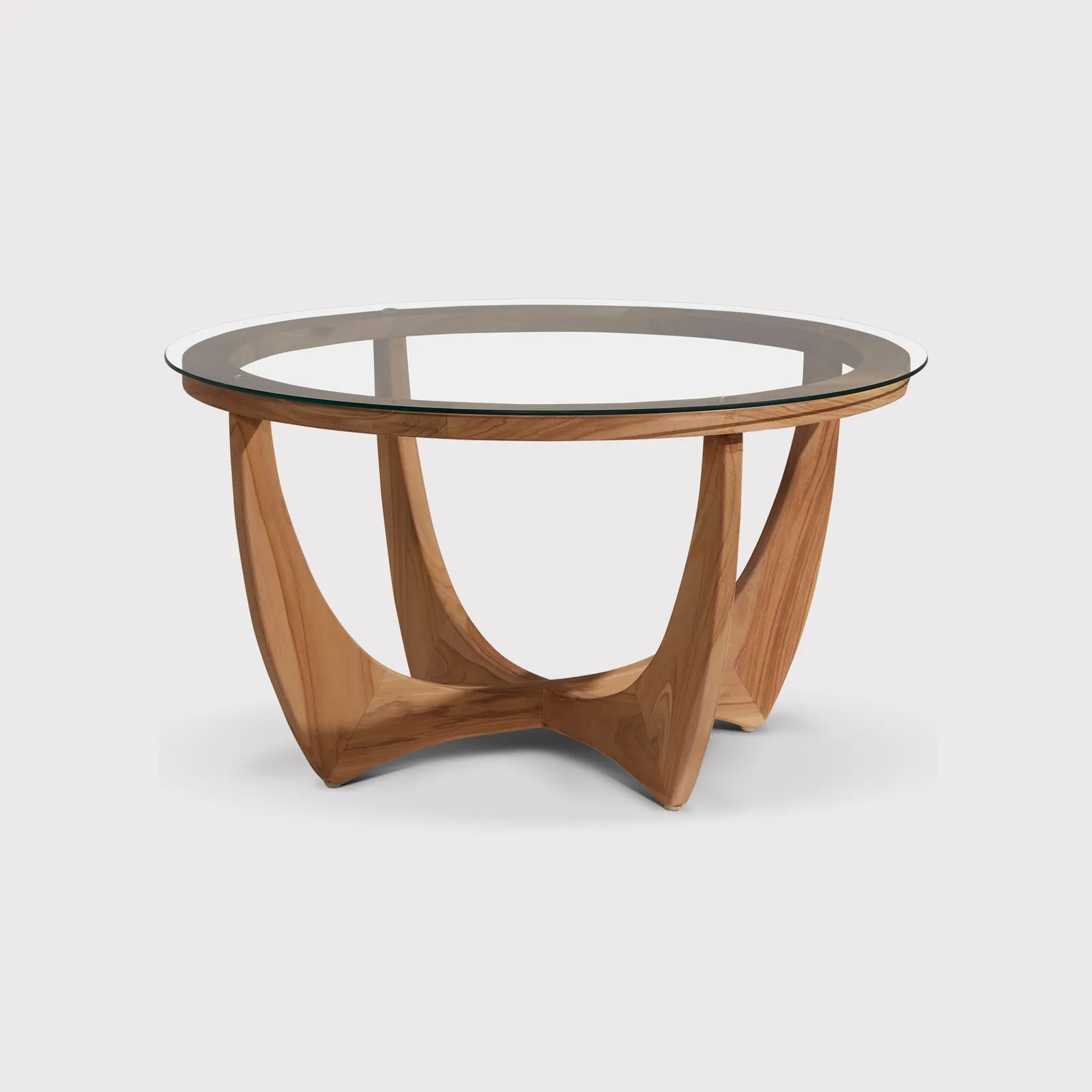 Yves Coffee Table, Round, Teak Wood | Barker & Stonehouse
