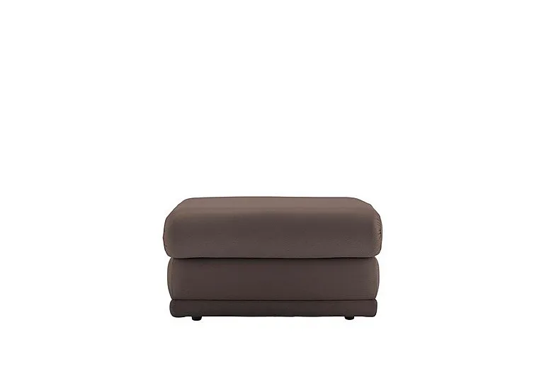 Malvern Leather Storage Footstool - Oxford Chocloate