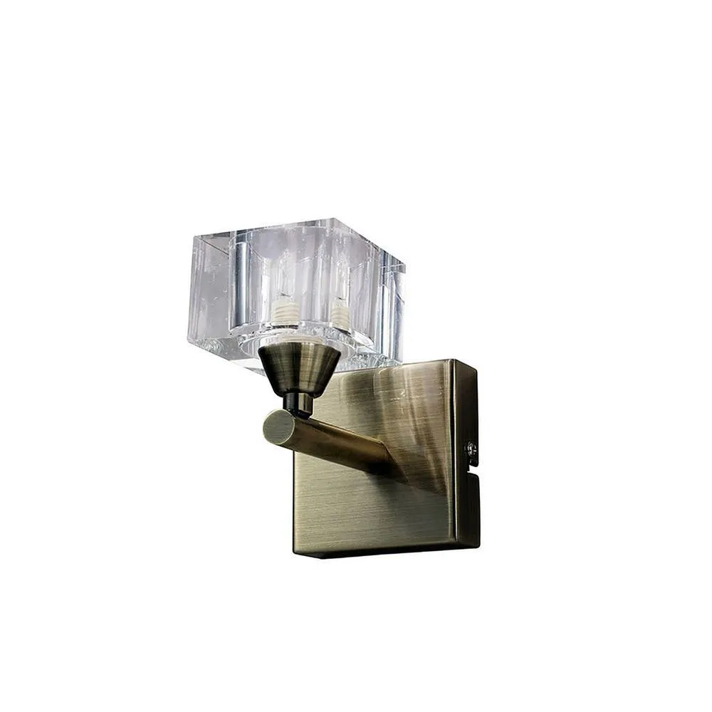 Netlighting Cuadrax Wall 1 Light G9 Antique Brass in Bronze