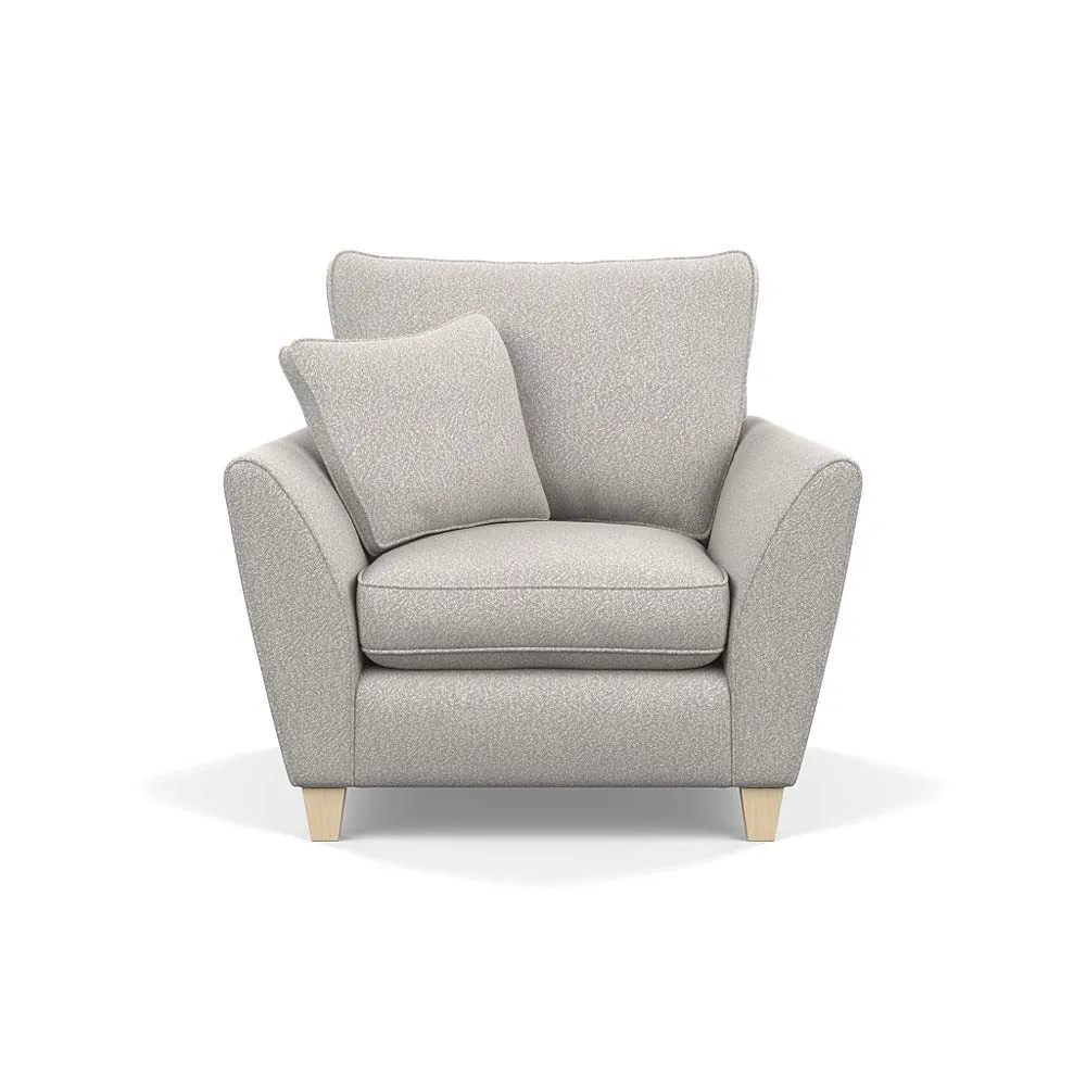 Heal's Torino Armchair Chunky Boucle Ecru Natural Feet