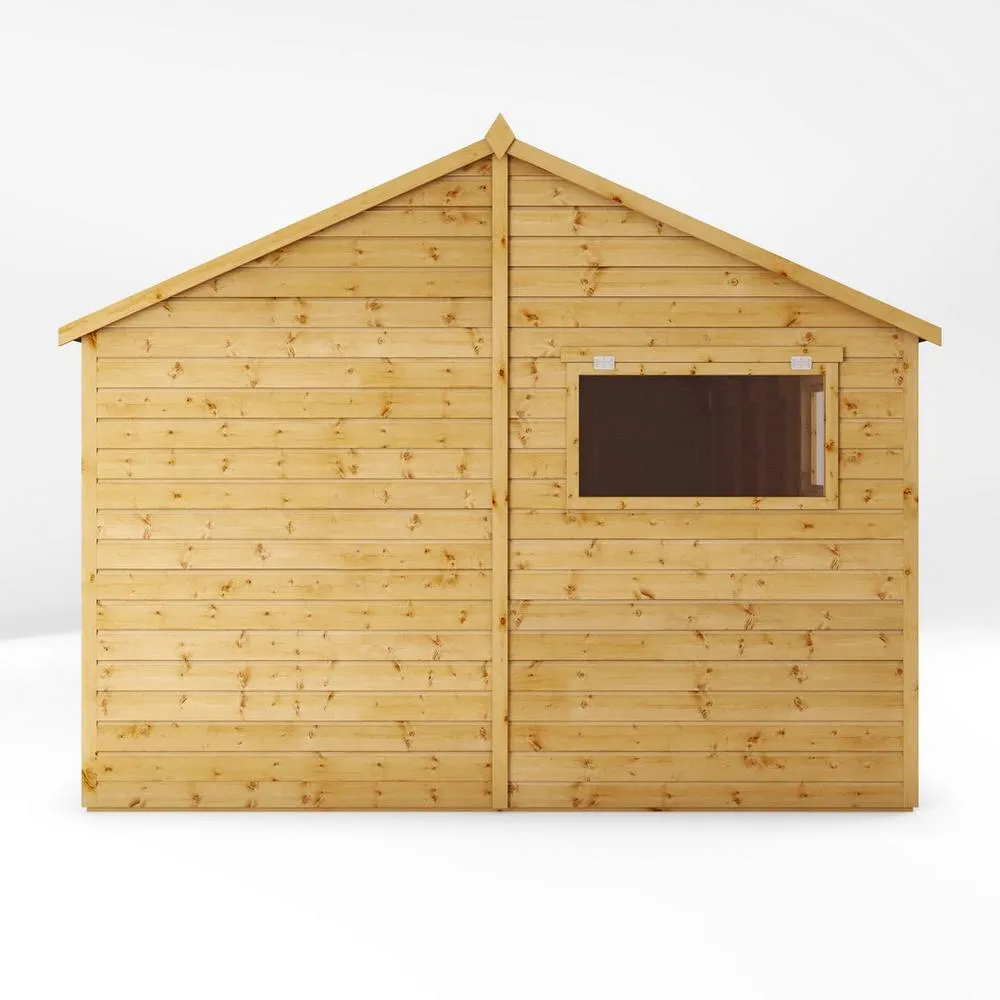 Mercia Premium Shiplap Reverse Apex Workshop - L322.7 x W427.4 x H250.3 cm in Light Tan
