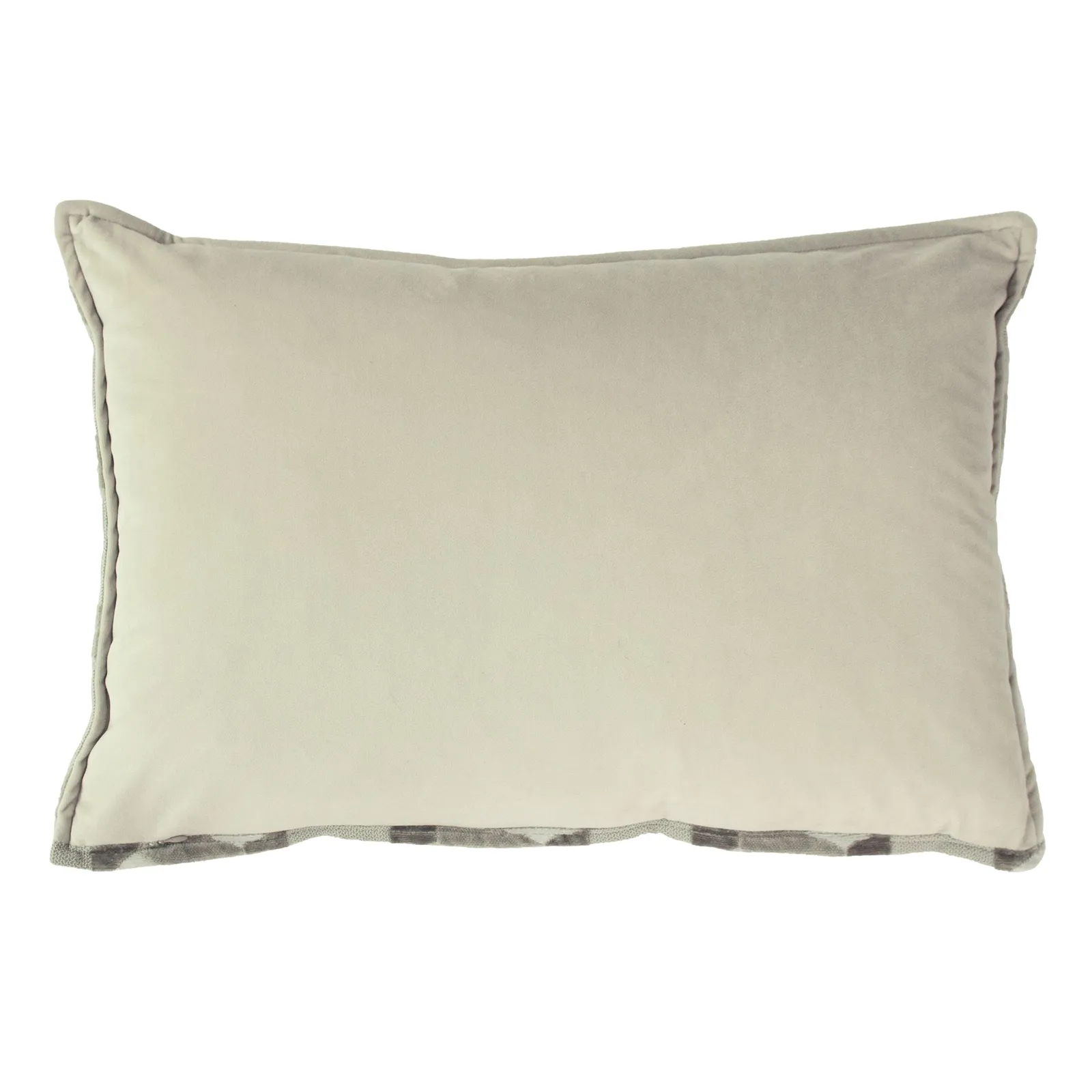 Paoletti Delano Geometric Velvet Cushion in Ivory 3
