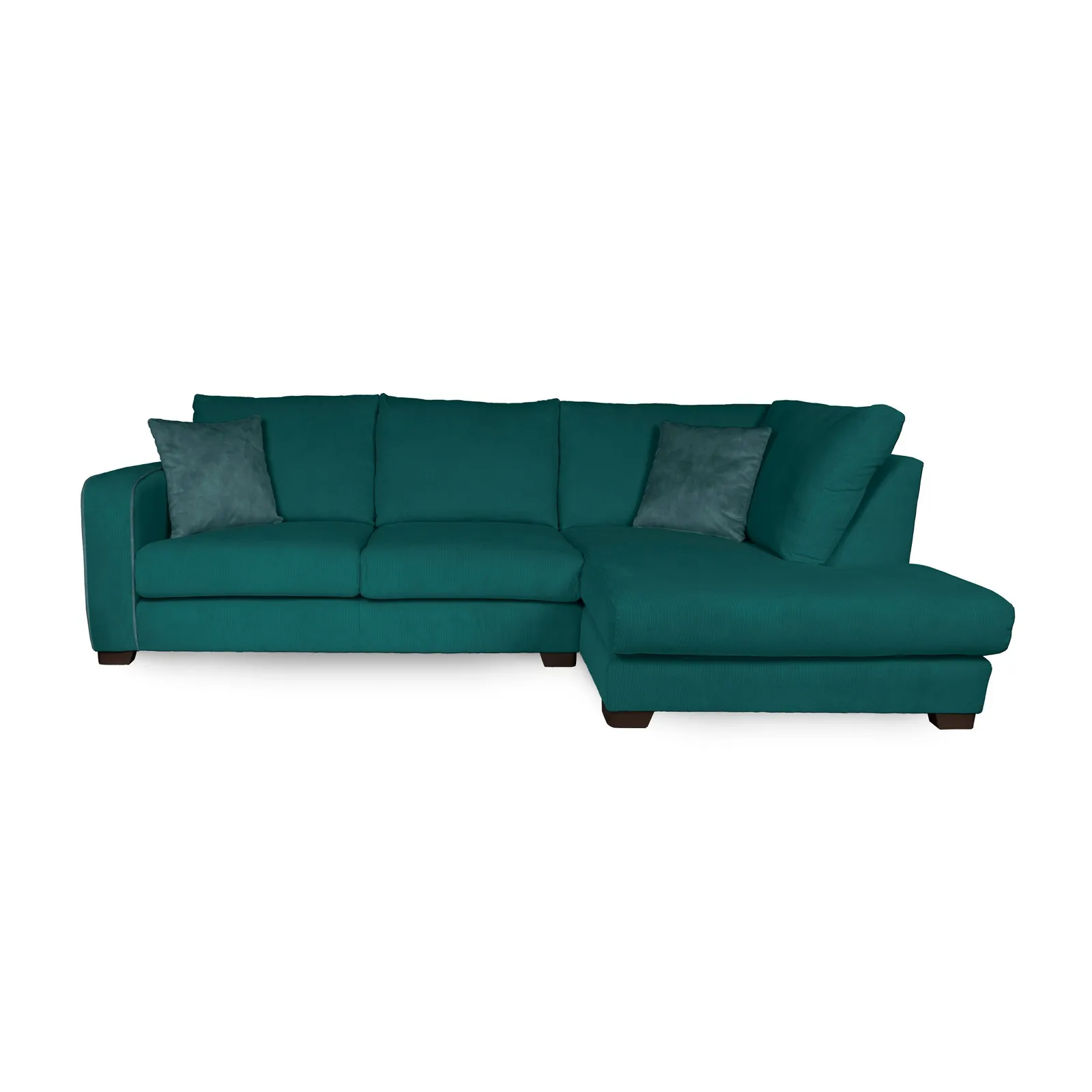 Carson Corduroy Right Hand Corner Sofa Green