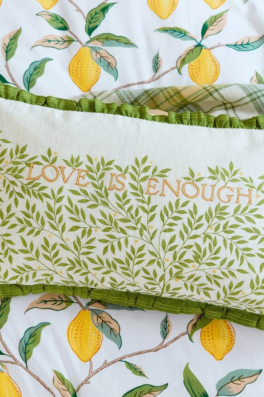 Morris & Co 'Lemon Tree - Willow Bough' Cushion 50X30cm in Green 2