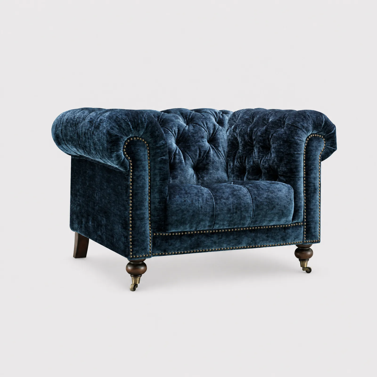 Henley 1-Seater Armchair, Blue Fabric | Barker & Stonehouse