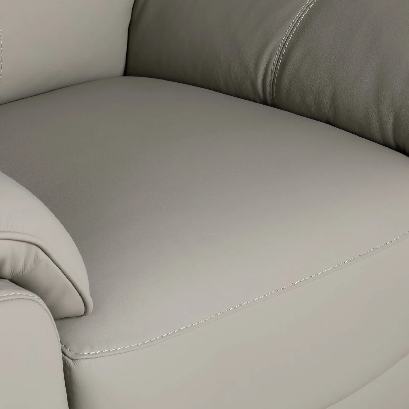 Fiore 1 Seater Recliner, Grey Leather | Barker & Stonehouse 6