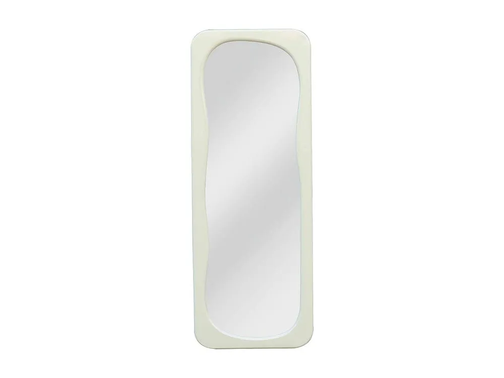 Vente-unique -Shaped Mirror With Gloss Finish - L60 X H160 Cm - Ivory - HAIMEI 4