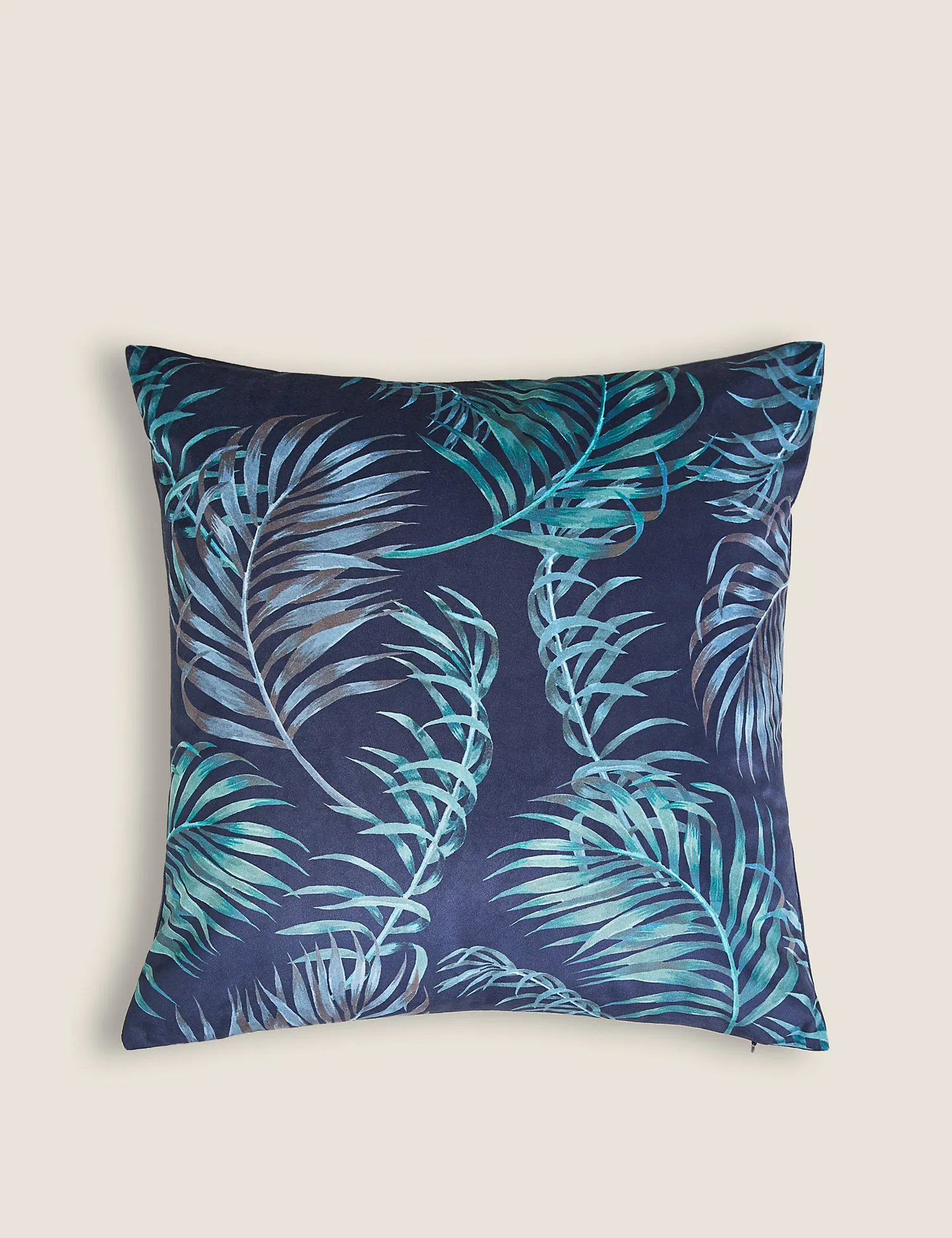 M&S Velvet Palm Print Cushion