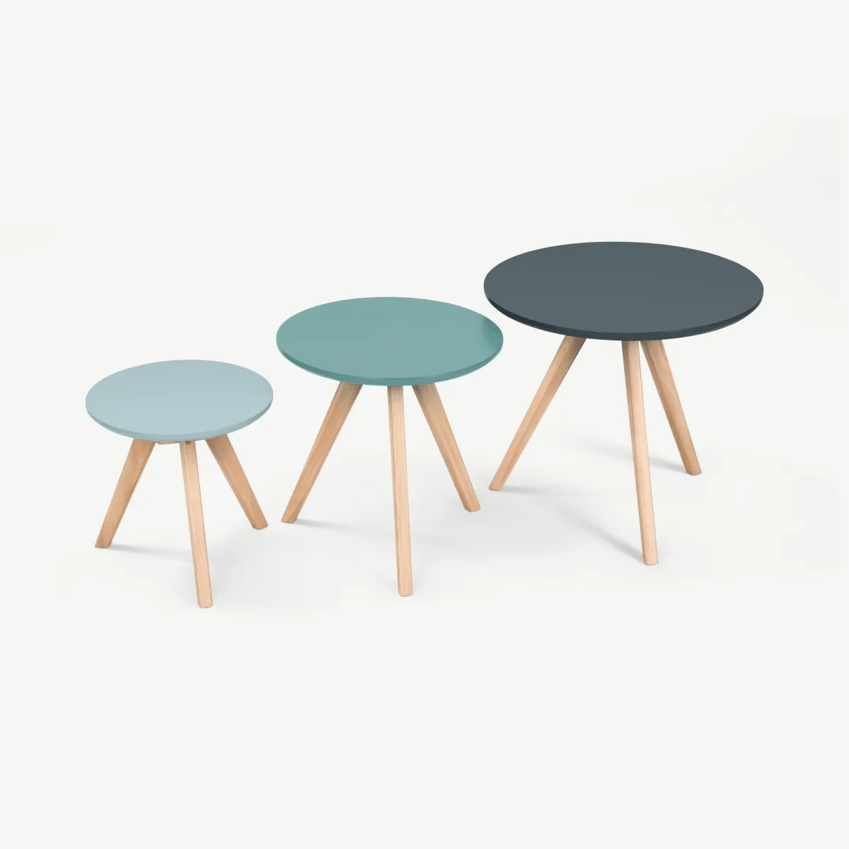 Set of 3 Orion Side Tables, Blue