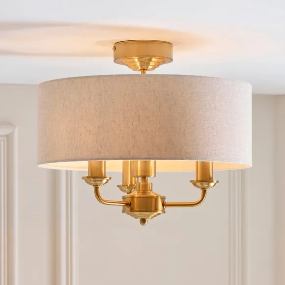 Vogue Sandringham 3 Light Flush Ceiling Light