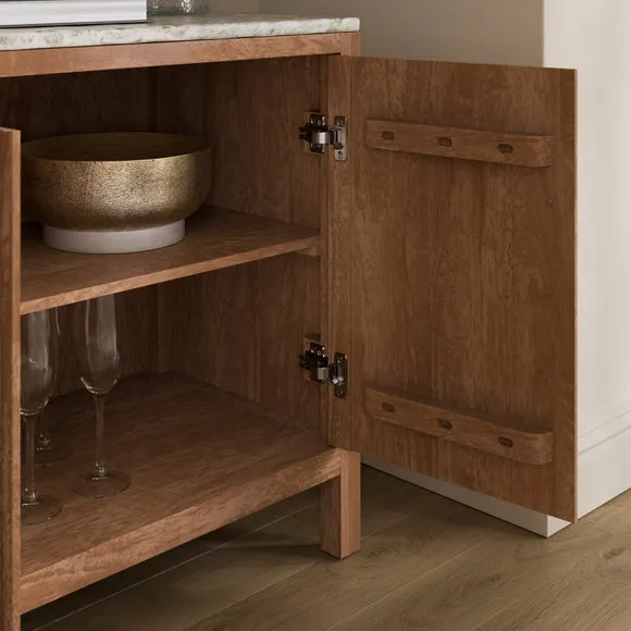 Tatum Large Sideboard, Marble and Mango Wood 3