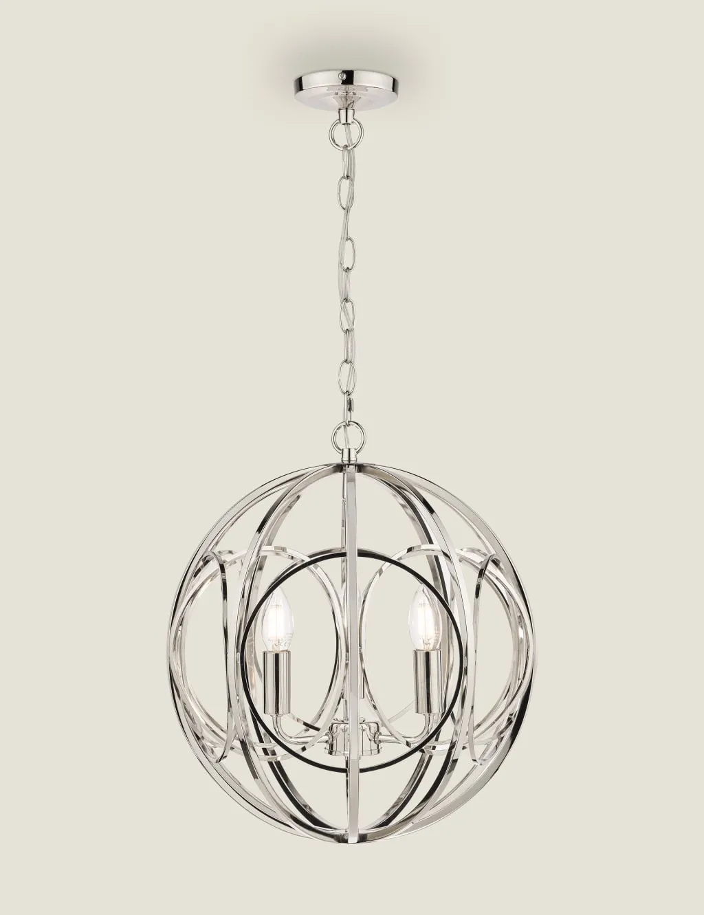 Laura Ashley Orbital Pendant Light Silver